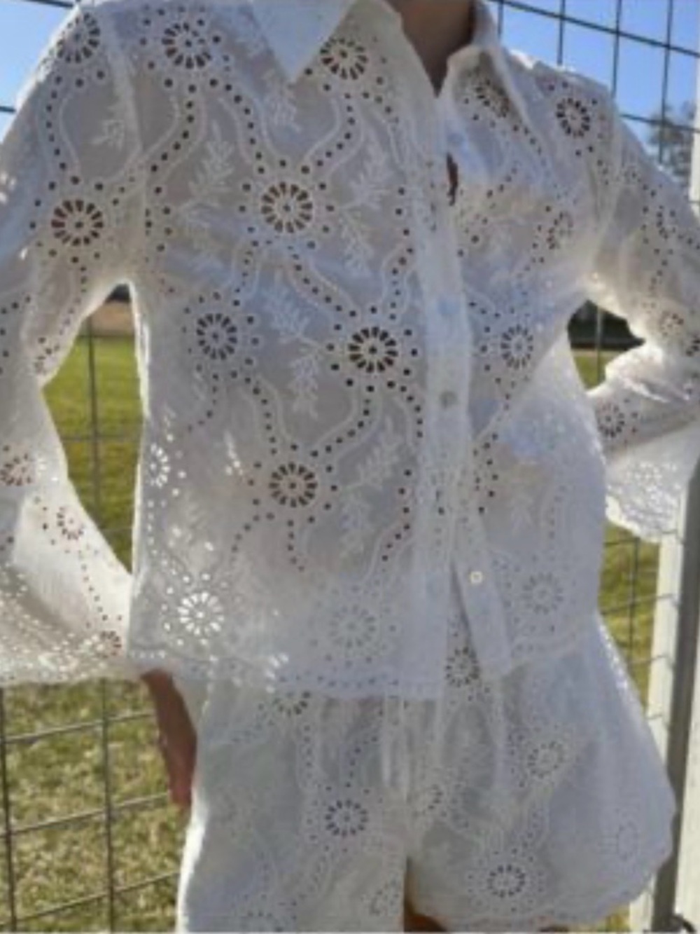 Hill House The Celia Top - White Trellis Broderie - Picture 3 of 12